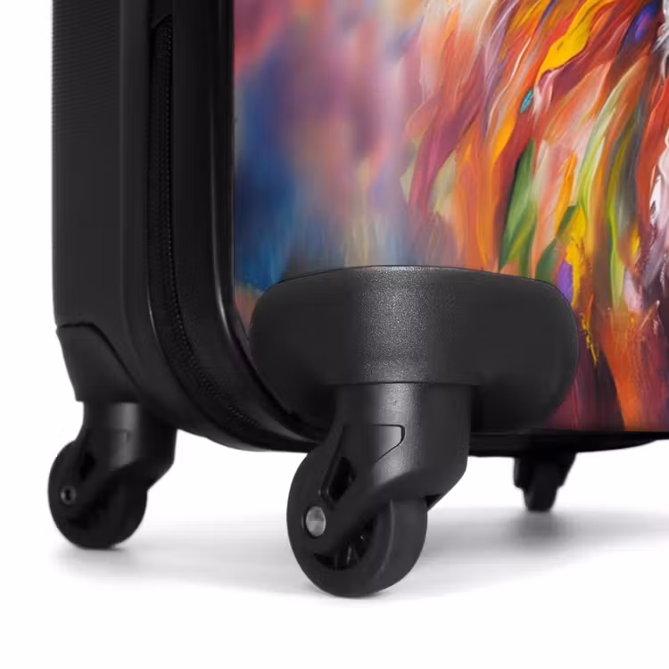 Suitcase - Portrait of a lion in colorful oil paint — 6