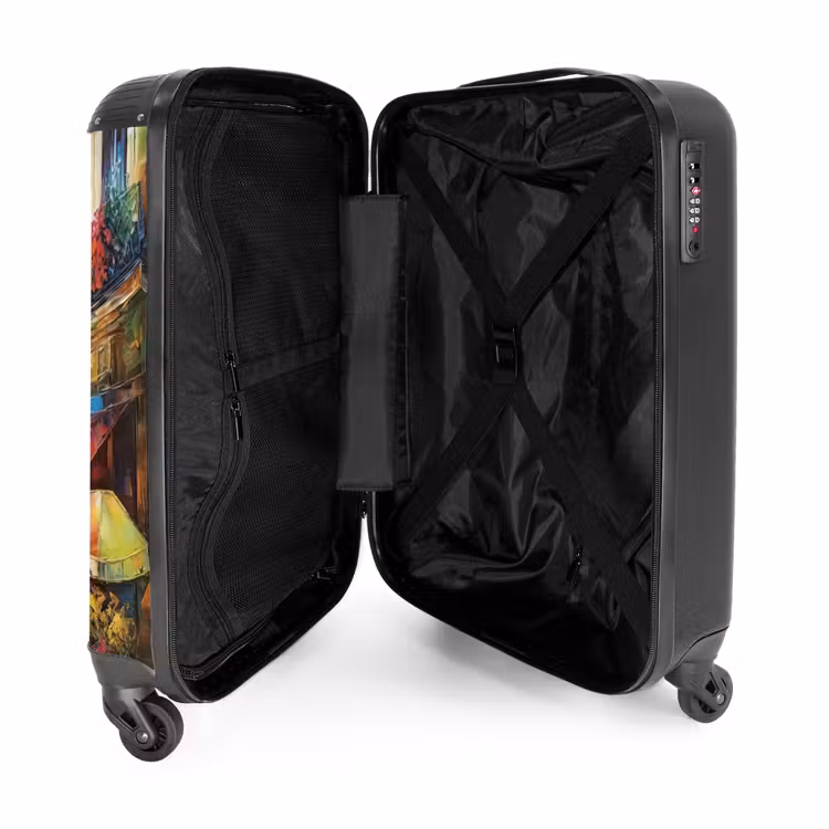 Suitcase - Street - Oil Painting - Colorful - City — 3