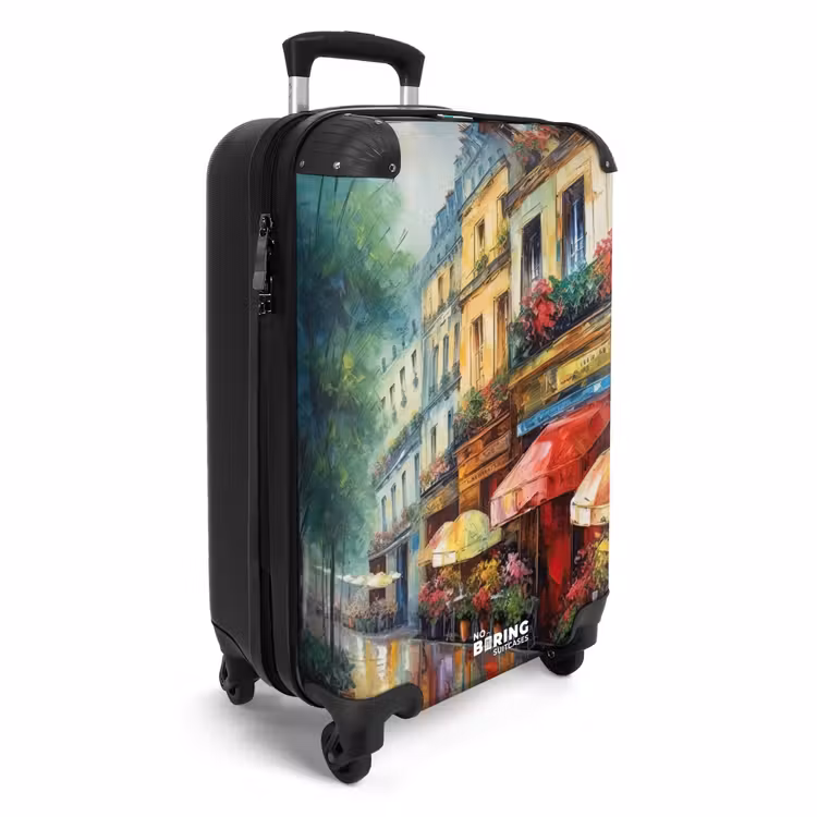 Suitcase - Street - Oil Painting - Colorful - City — 4