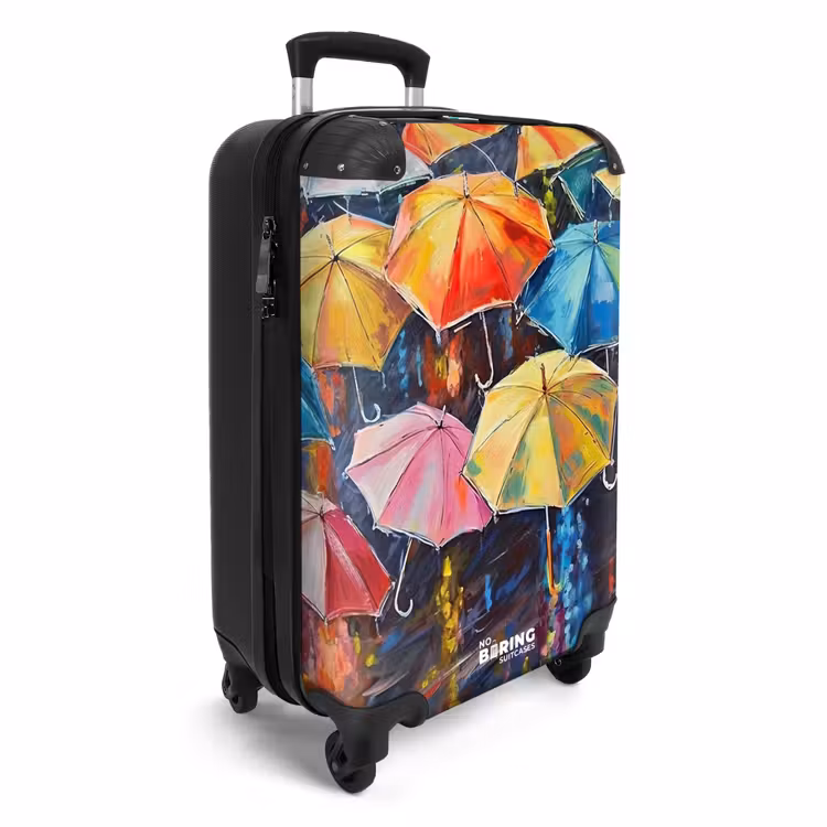 Suitcase - Umbrellas - Painting - Art - Rainbow — 4