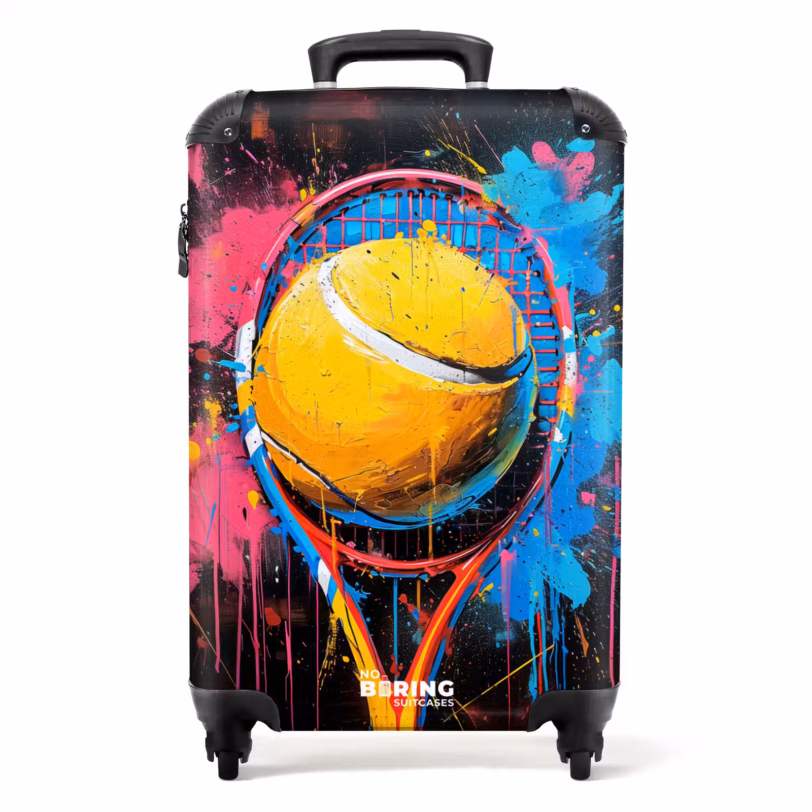 Suitcase - Graffiti tennis racket with ball — 1