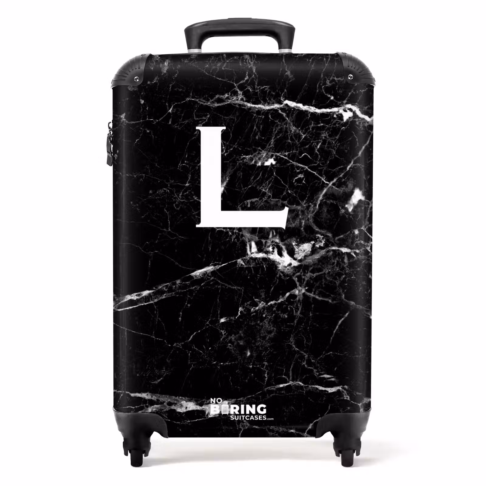 Suitcase - Letter L - Marble - Black — 1