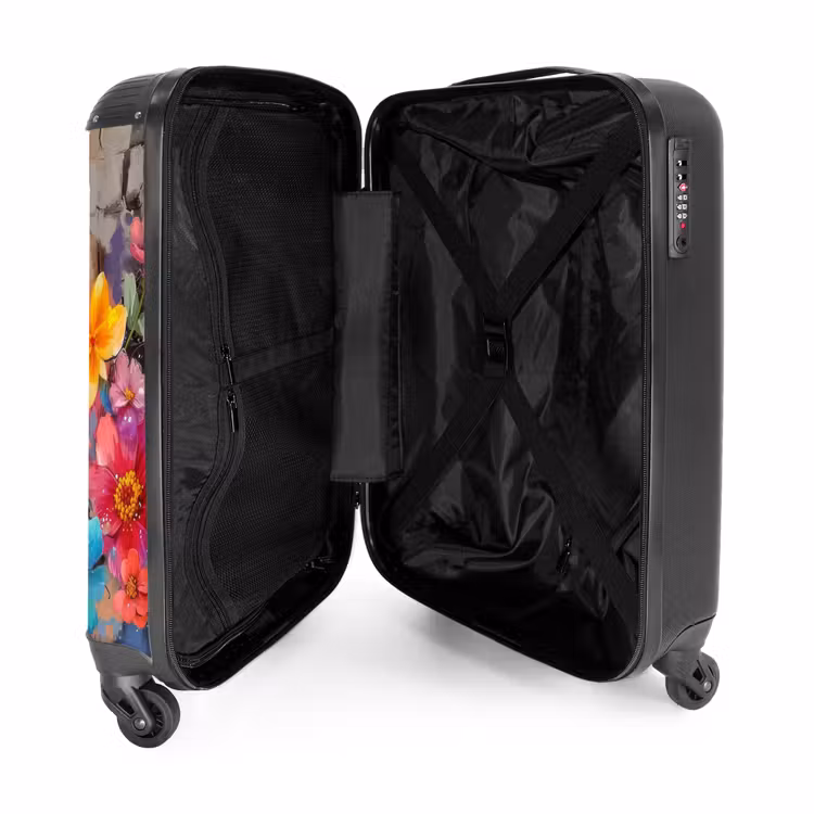 Suitcase - Bird with flowers in graffiti style — 3