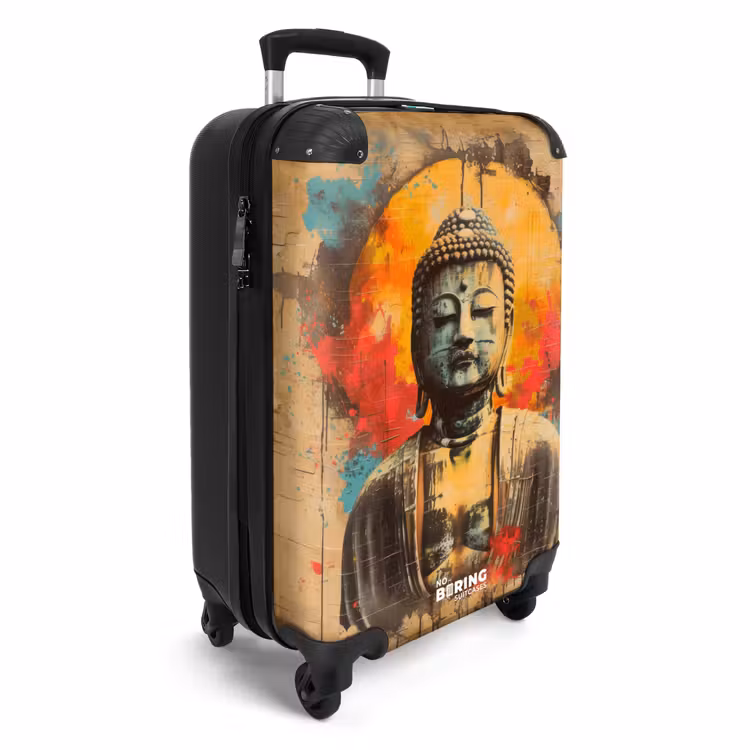Suitcase - Buddha as a street art piece — 4