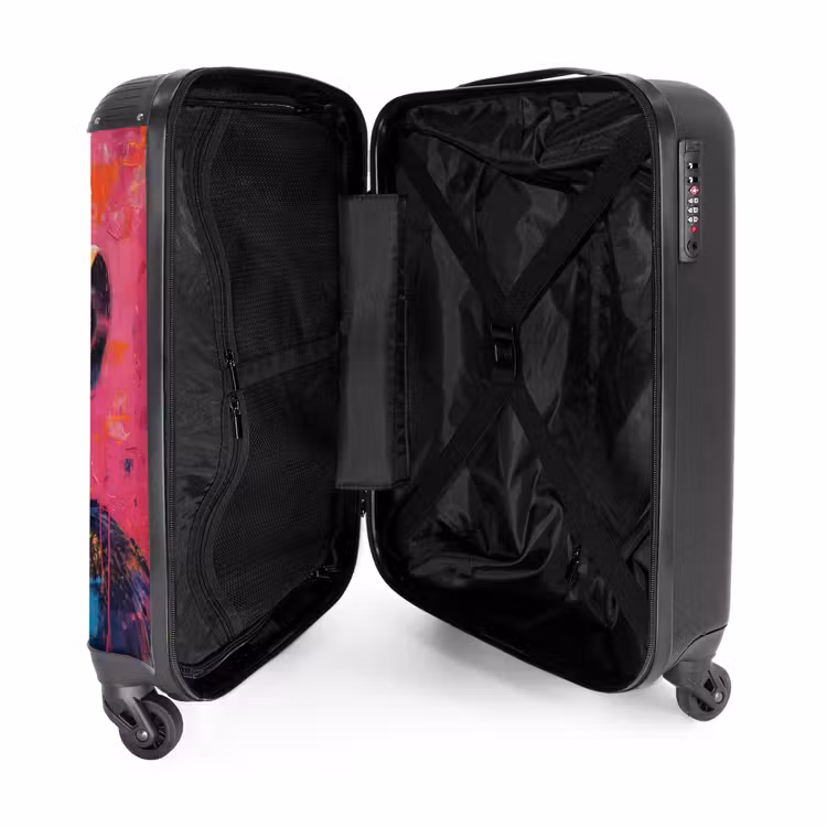 Suitcase - Chimpanzee with glasses in graffiti style — 3
