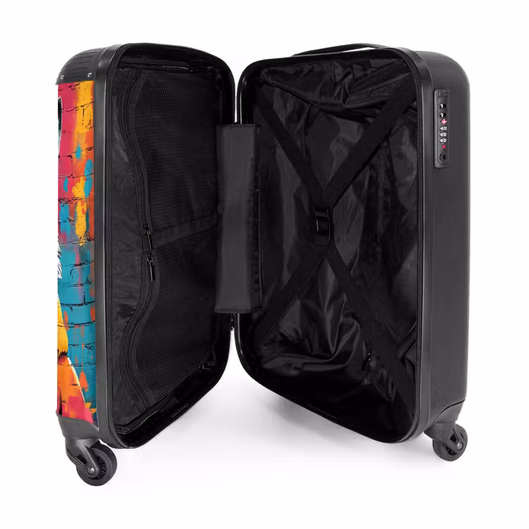 Suitcase - Colorful fox with coat in graffiti style — 3