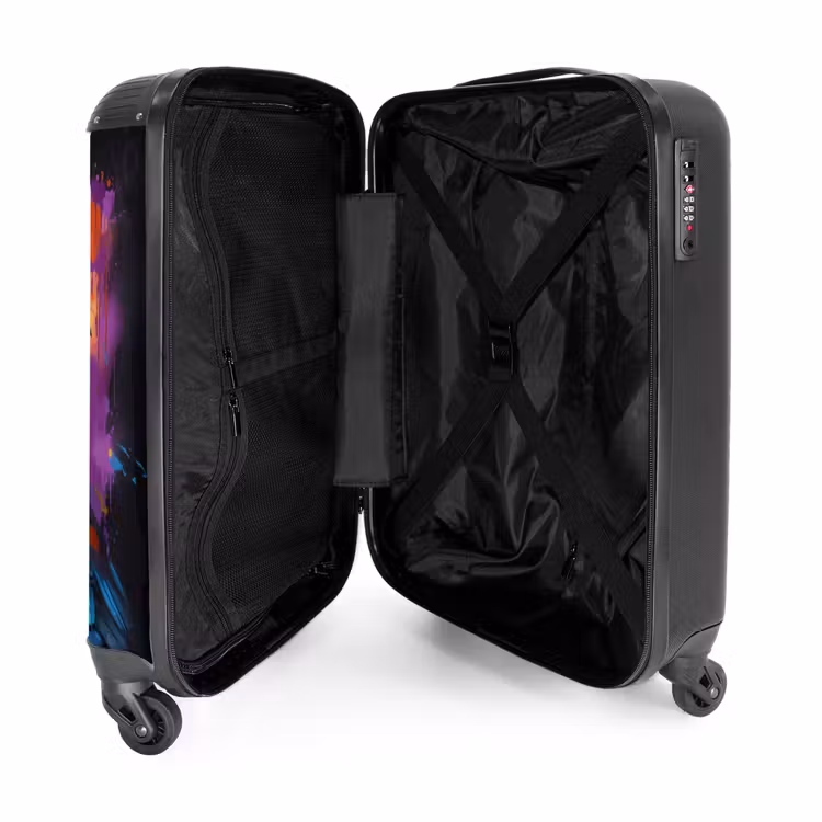 Suitcase - Crow with colorful graffiti — 3