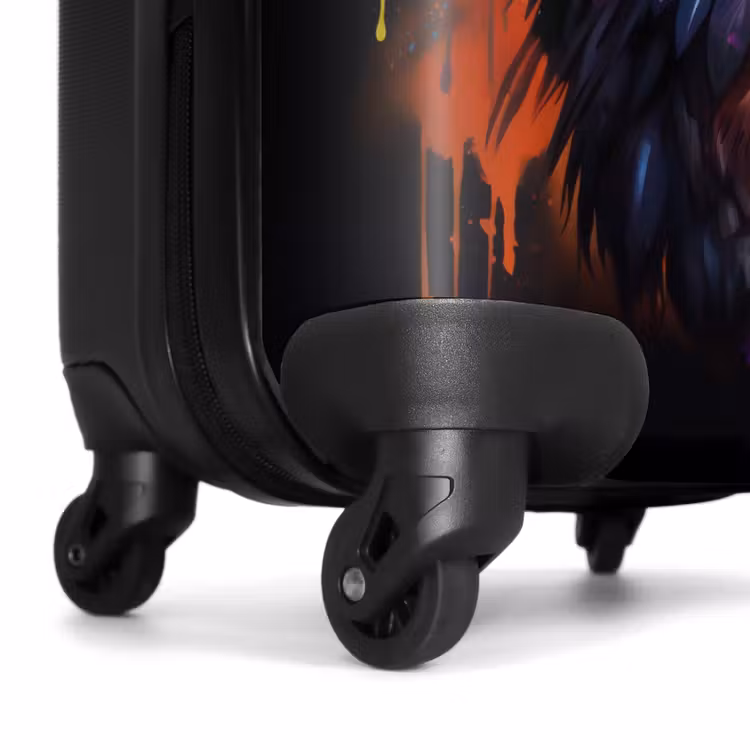 Suitcase - Crow with colorful graffiti — 6