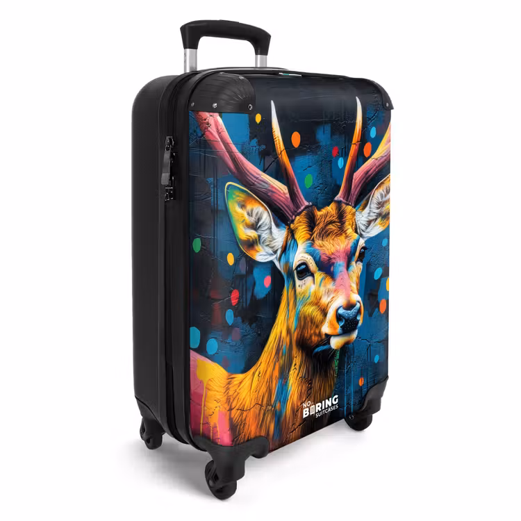 Suitcase - Deer with antlers in graffiti style — 4