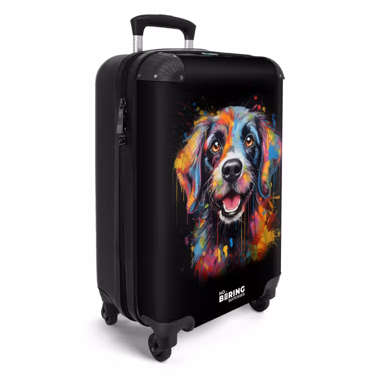 Suitcase - Dog as colorful graffiti art — 4