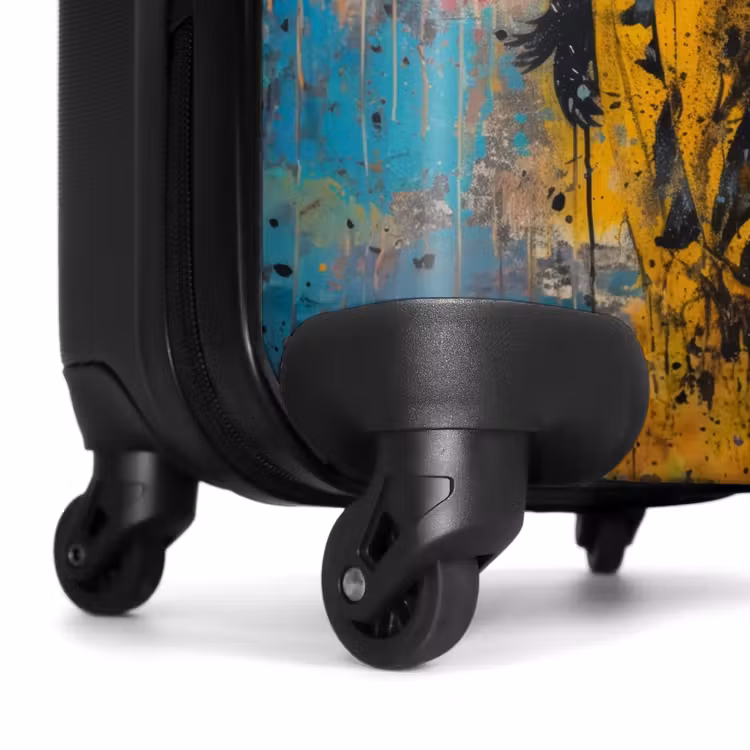 Suitcase - Girl with heart-shaped balloon in graffiti style — 6