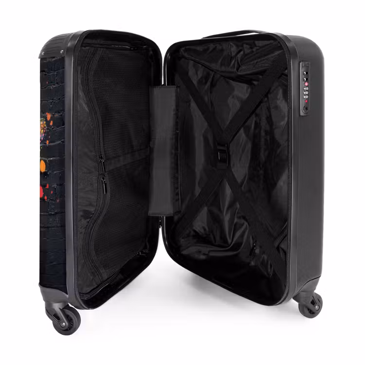 Suitcase - Graffiti butterfly with bright colors — 3