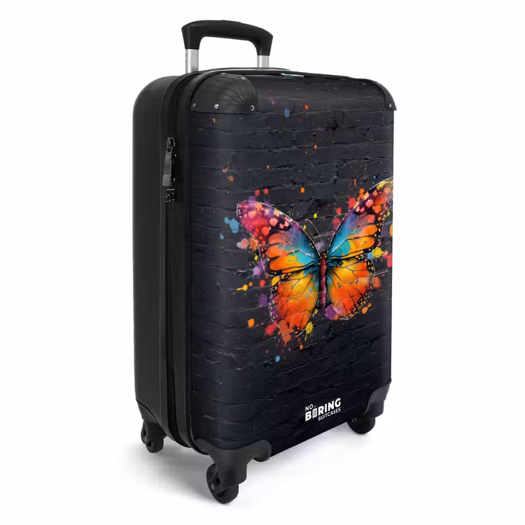Suitcase - Graffiti butterfly with bright colors — 4