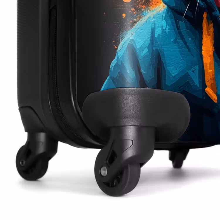 Suitcase - Graffiti cat with blue vest — 6