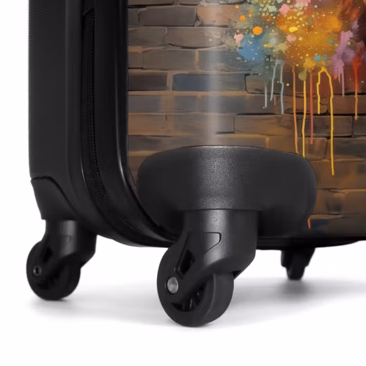 Suitcase - Graffiti Scottish highlander with flowers — 6