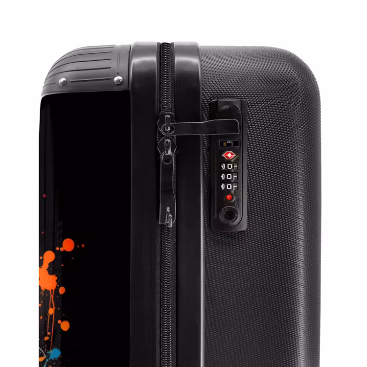 Suitcase - Leopard with colorful coat and paint splatter — 5