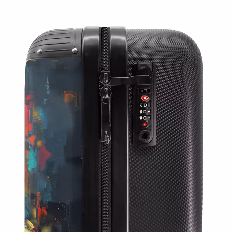 Suitcase - Panda with colorful coat and paint splatter — 5