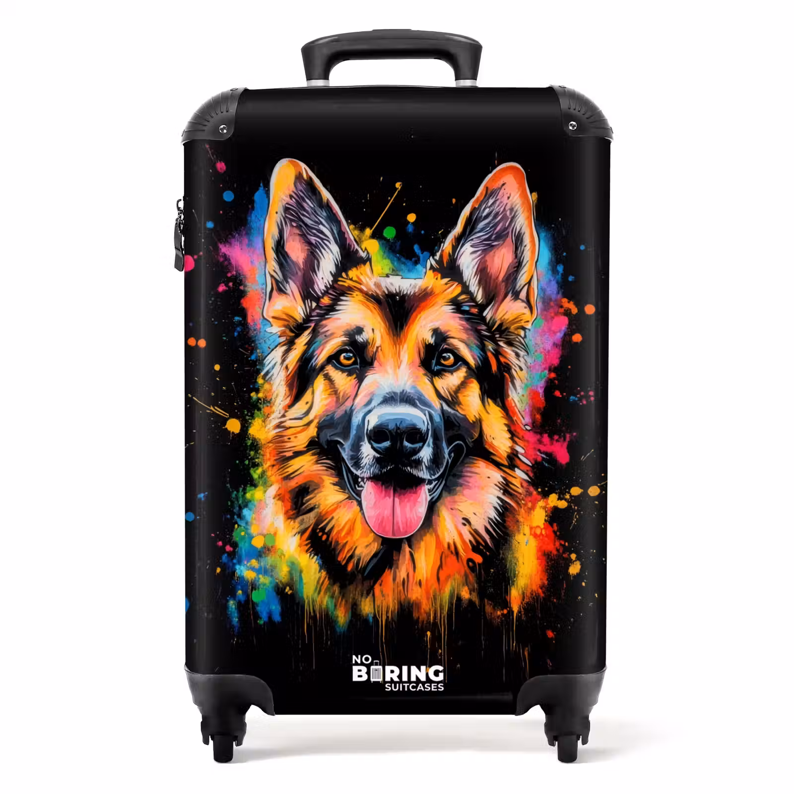 Suitcase - German Shepherd dog with graffiti — 1