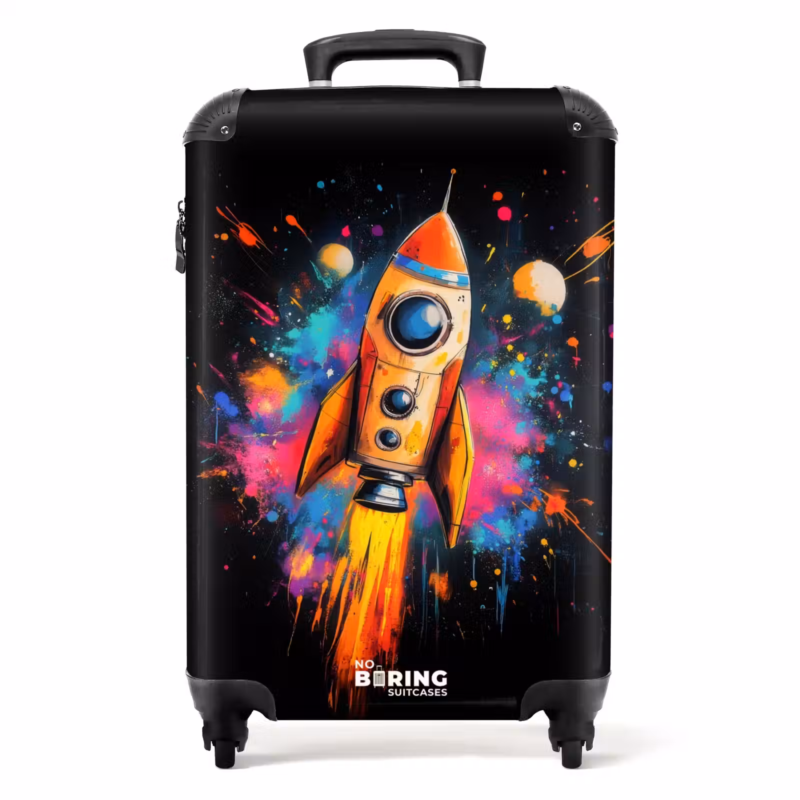 Suitcase - Rocket in space with graffiti — 1