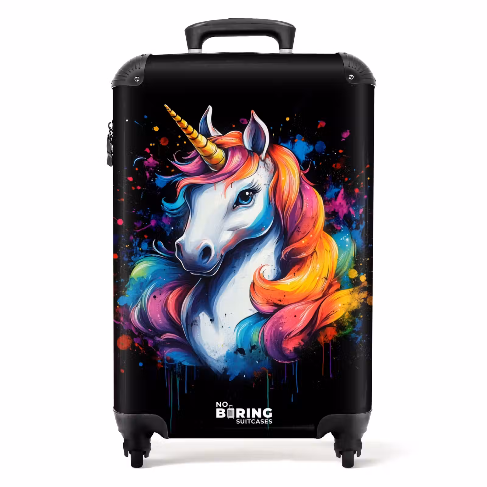 Suitcase - Unicorn with colorful graffiti — 1