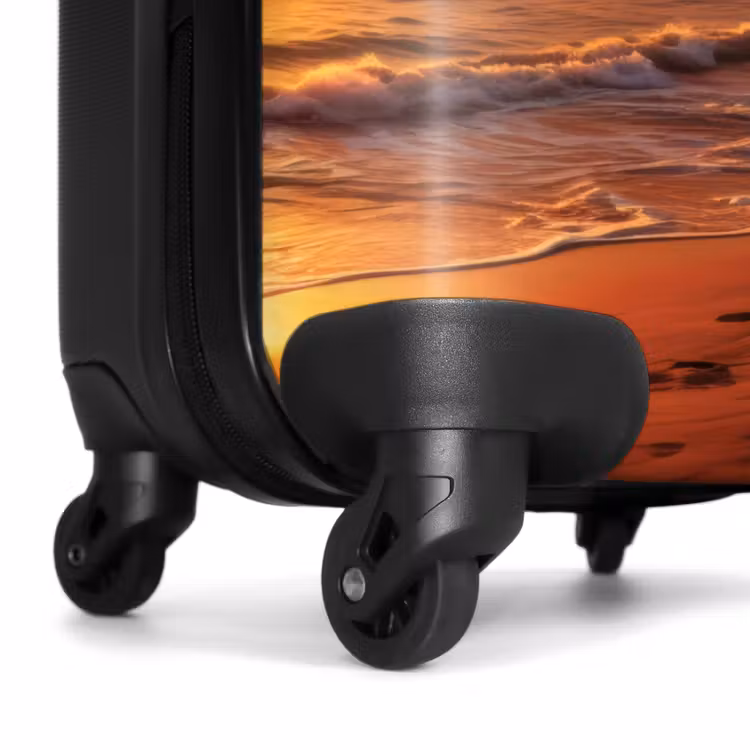 Suitcase - Beach with palm tree at sunset — 6