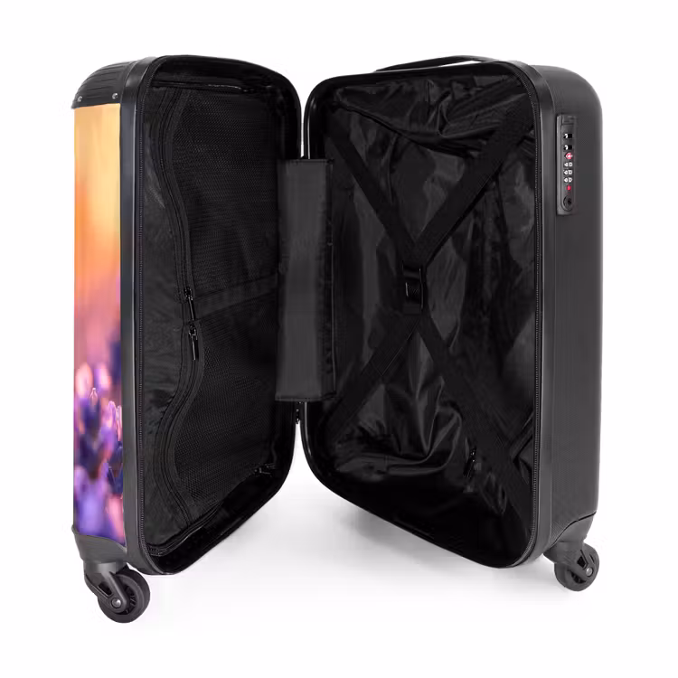 Suitcase - Butterfly on purple lavender — 3