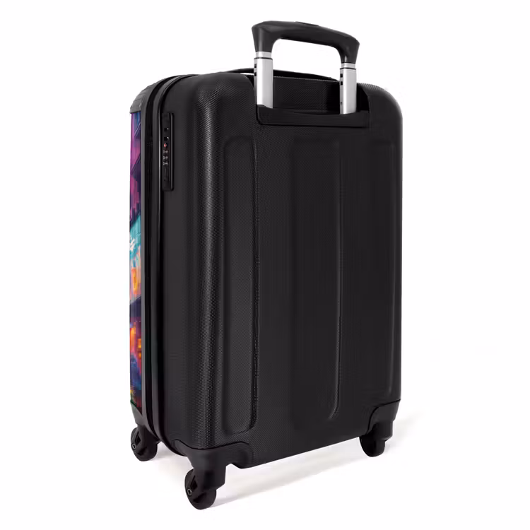 Suitcase - Cat with coat in colorful city — 2