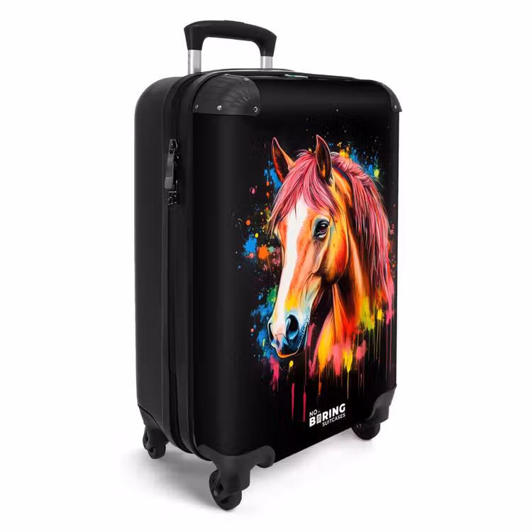 Suitcase - Colorful horse with graffiti — 4