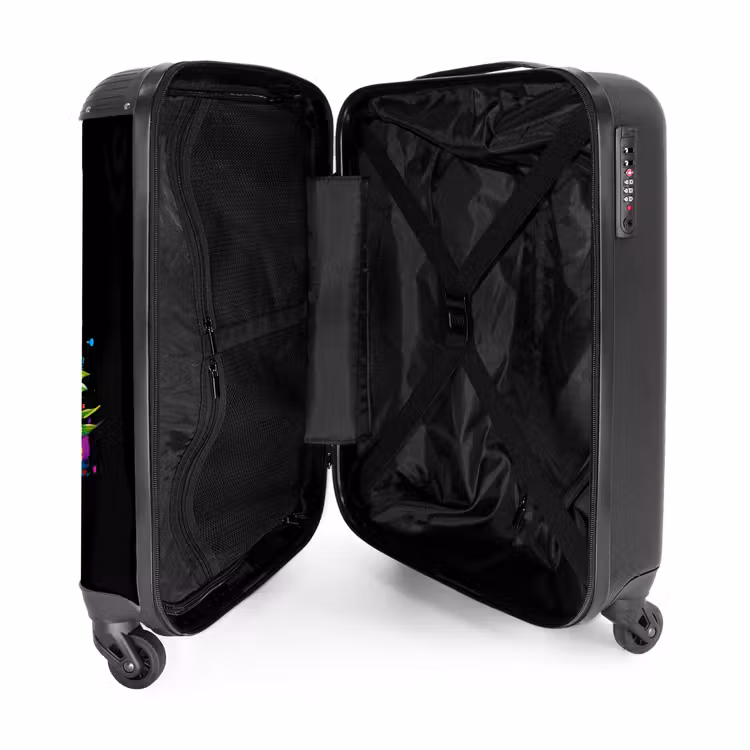 Suitcase - Duck with tropical flowers — 3
