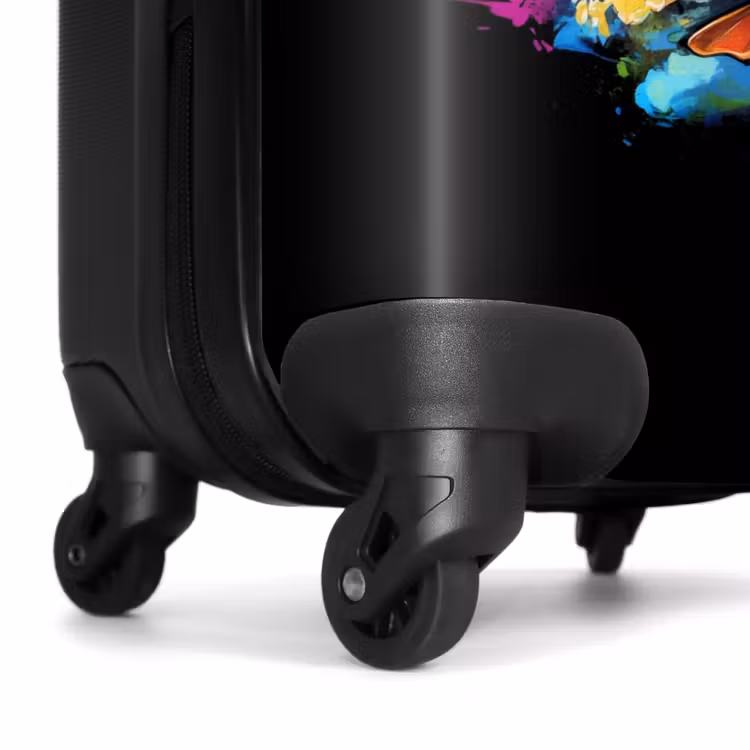 Suitcase - Duck with tropical flowers — 6