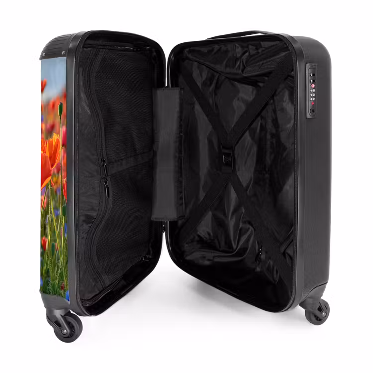 Suitcase - Field of colorful poppies — 3