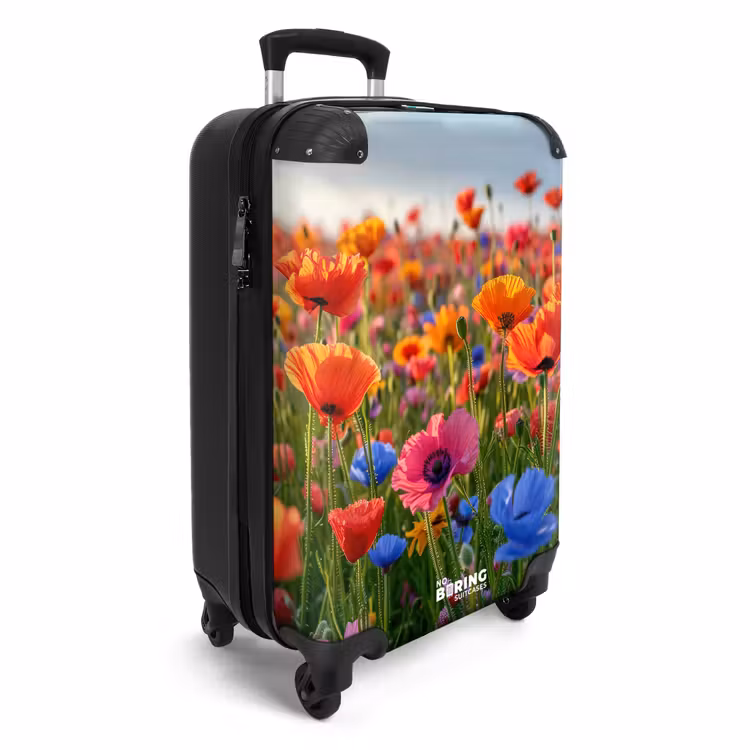 Suitcase - Field of colorful poppies — 4