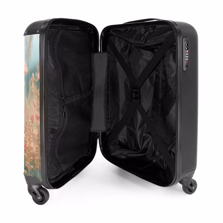 Suitcase - Field of flowers with pink poppies — 3