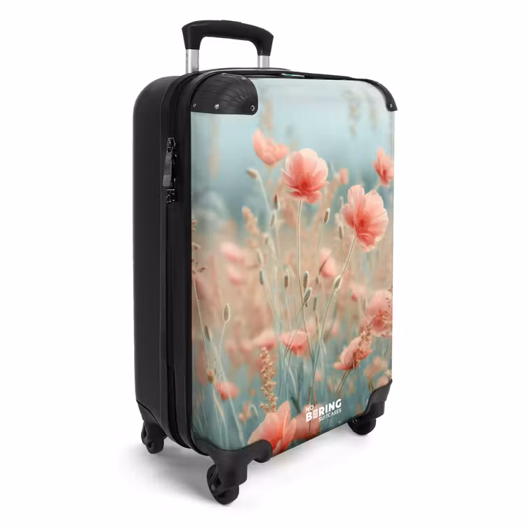 Suitcase - Field of flowers with pink poppies — 4