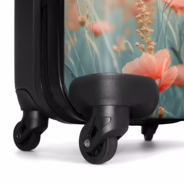 Suitcase - Field of flowers with pink poppies — 6
