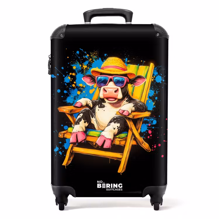 Suitcase - Funny summer cow illustration — 1