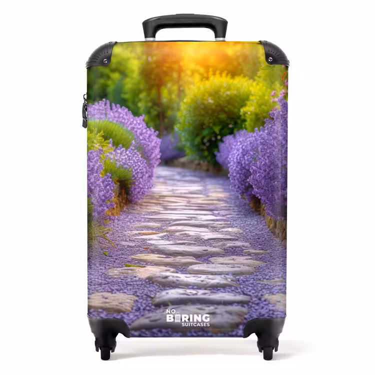 Suitcase - Path with purple lavender bushes — 1