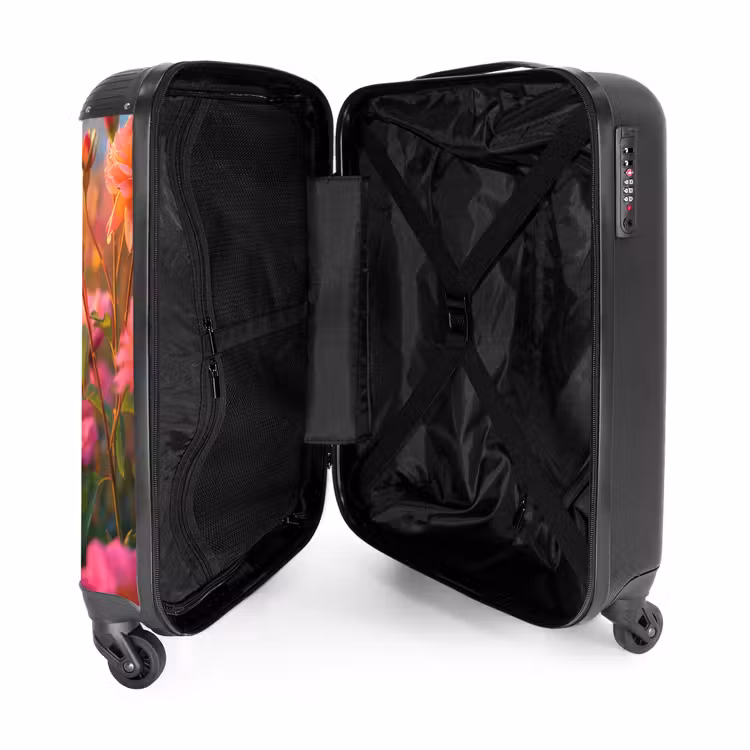 Suitcase - Pink roses at sunset. — 3