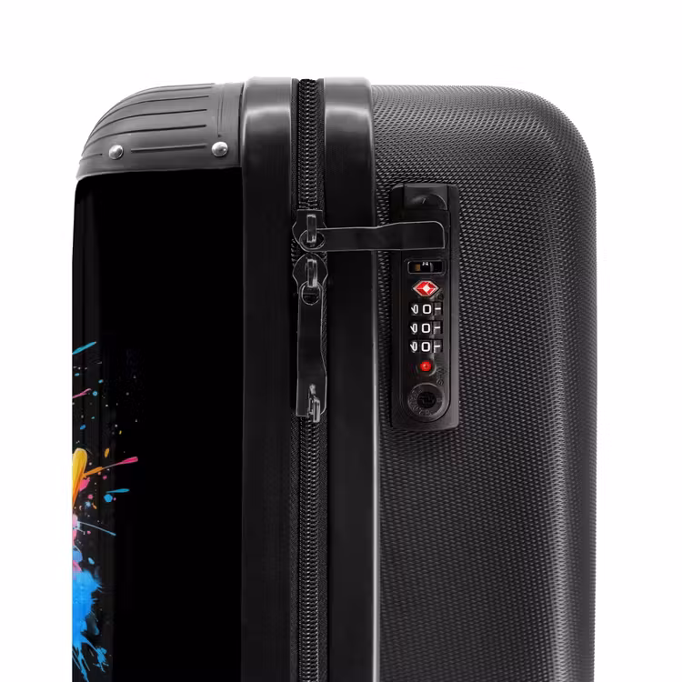 Suitcase - Summer crocodile with graffiti — 5