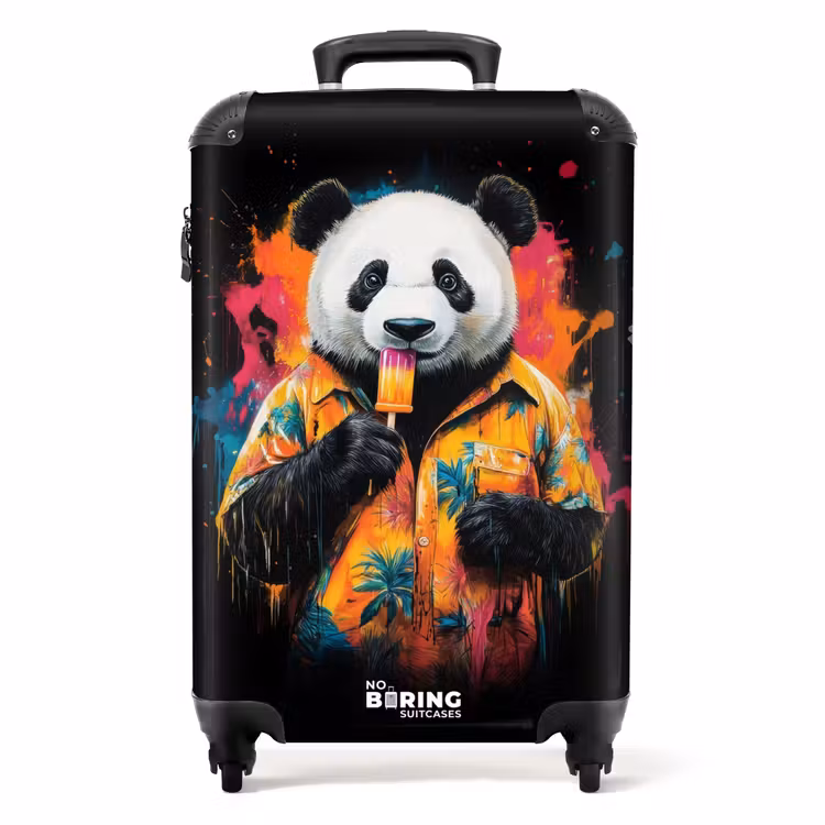 Suitcase - Summer panda with ice cream — 1