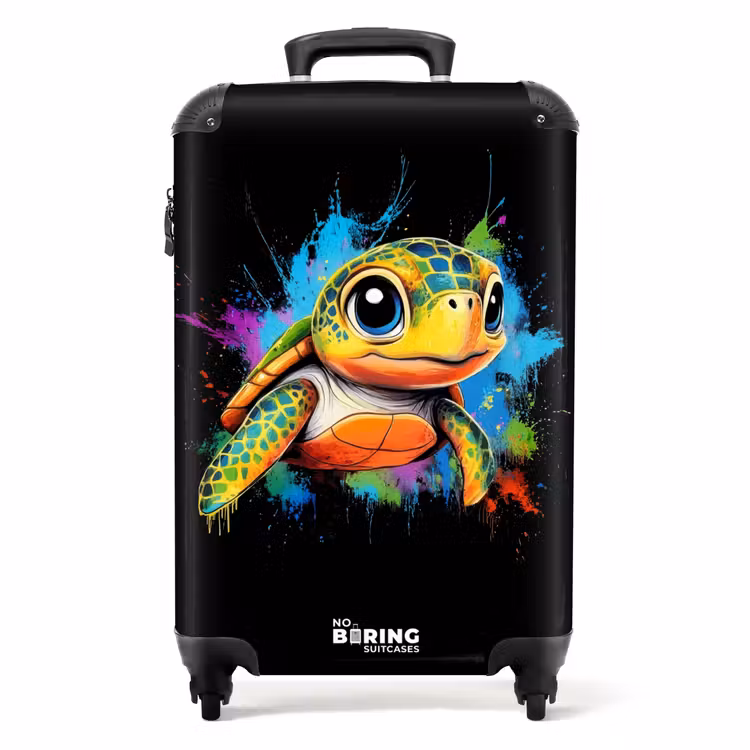 Suitcase - Turtle with colorful graffiti — 1