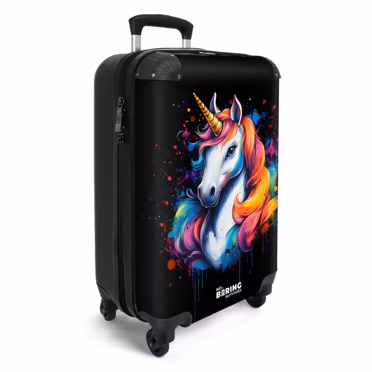 Suitcase - Unicorn with colorful graffiti — 4