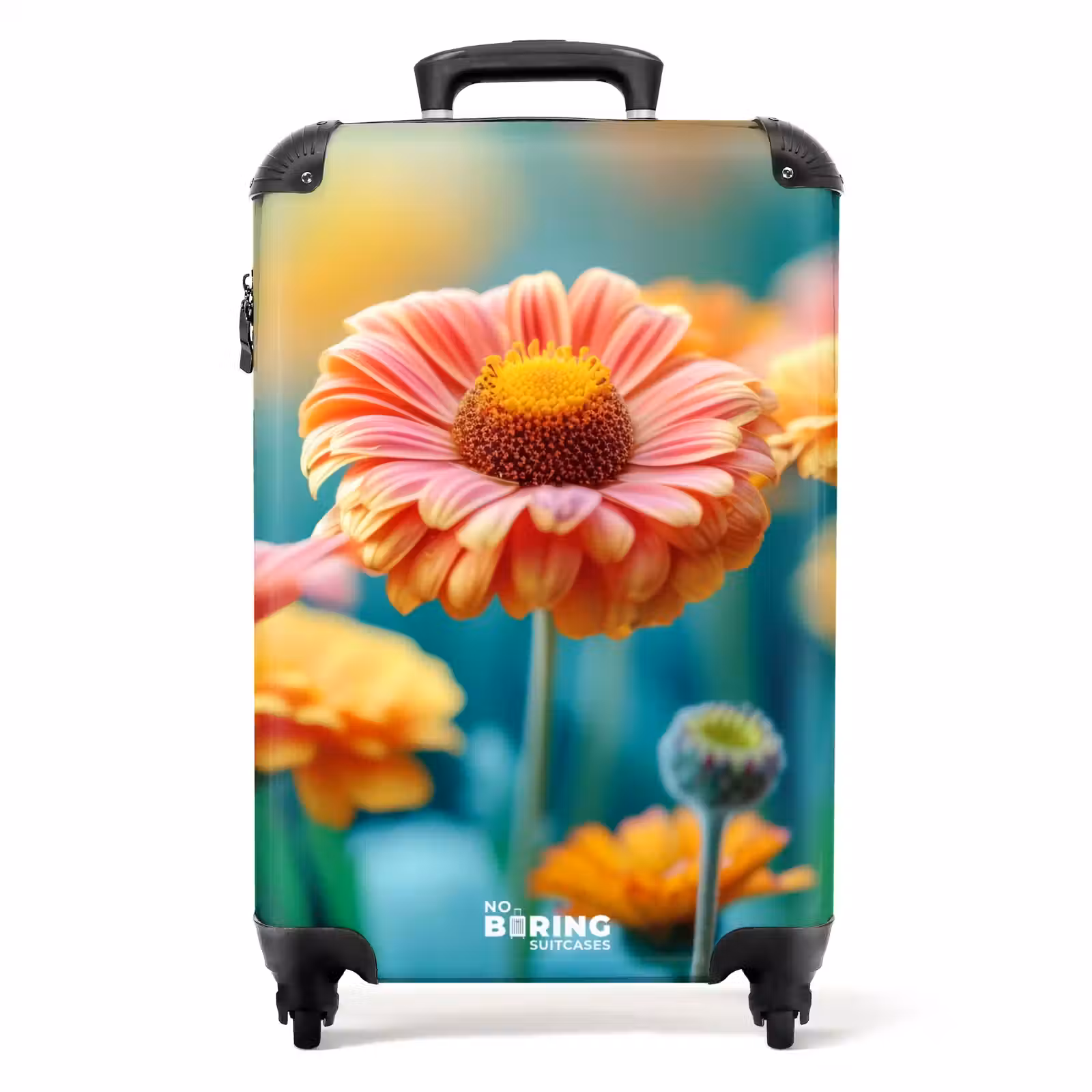 Suitcase - Colorful gerbera flowers — 1