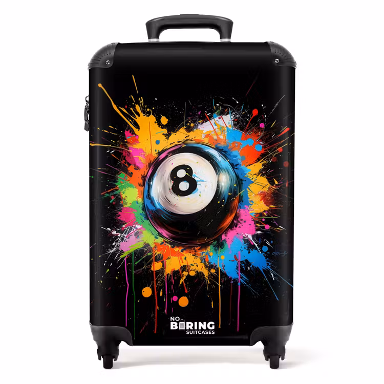 Suitcase - Billiard ball with graffiti — 1