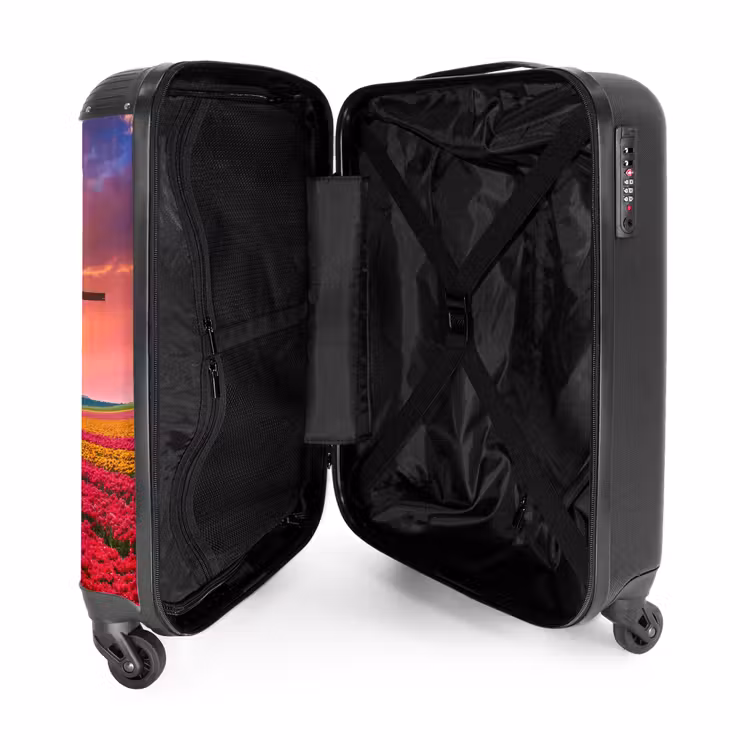 Suitcase - Field of flowers with a windmill — 3