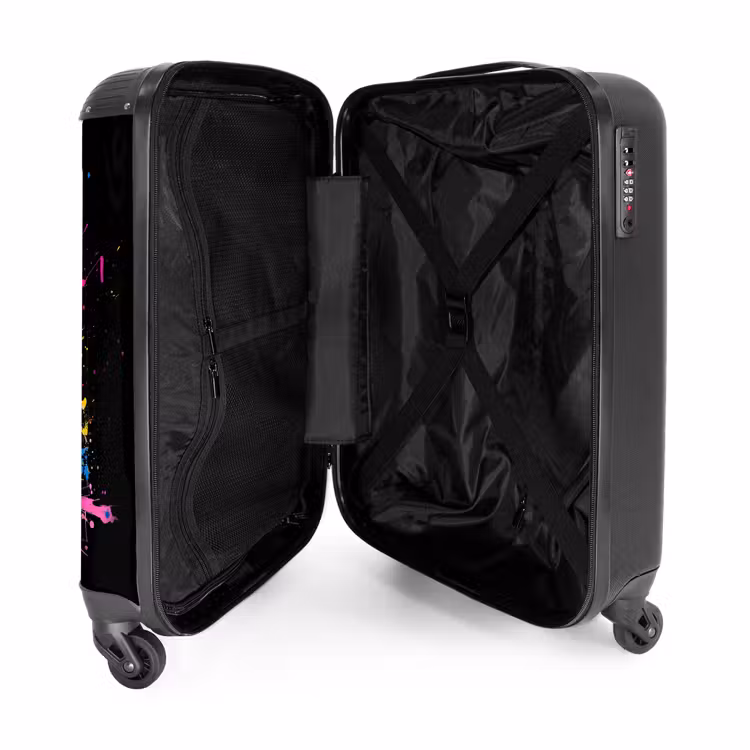 Suitcase - Pink roller skates with paint — 3