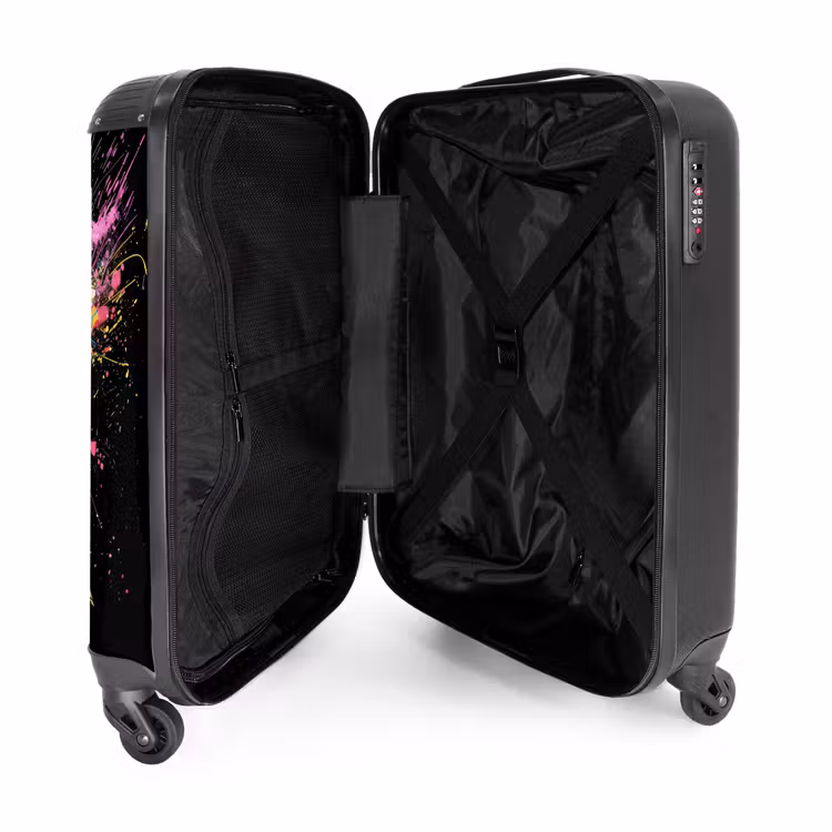 Suitcase - Pink soccer with graffiti — 3