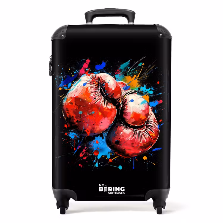 Suitcase - Red boxing gloves with paint — 1