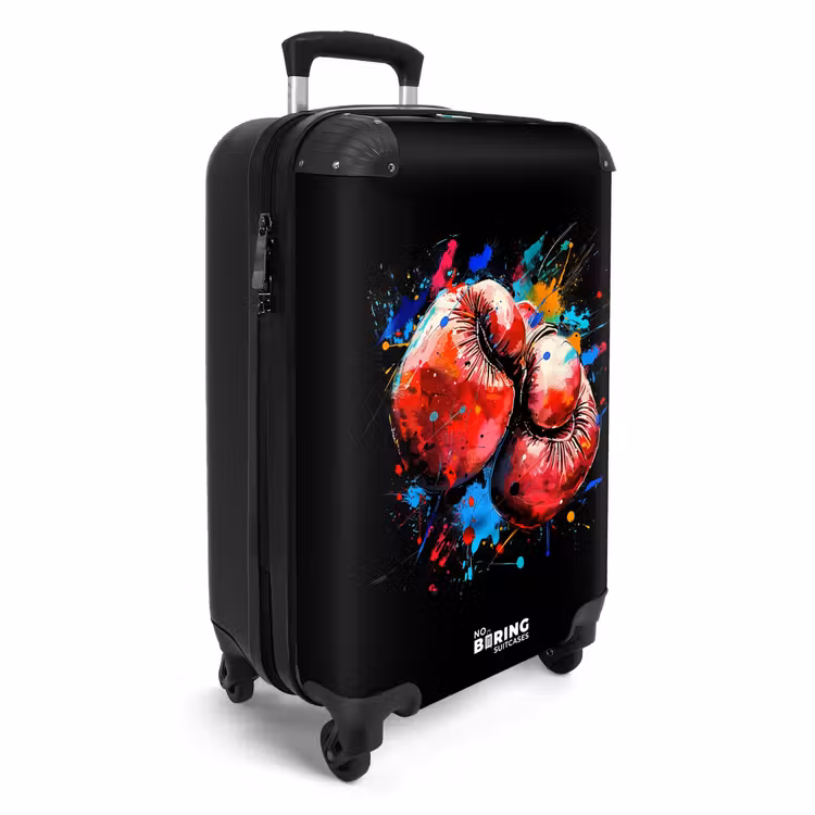 Suitcase - Red boxing gloves with paint — 4