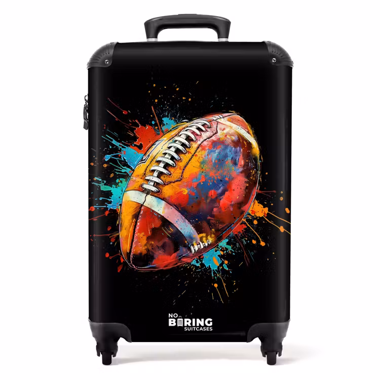 Suitcase - Rugby ball with colorful graffiti — 1